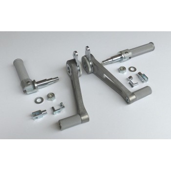 NEUF KIT COMMANDES RECULLEES CAFE RACER / FOOTPEGS / TRASEIRO CONTROL 