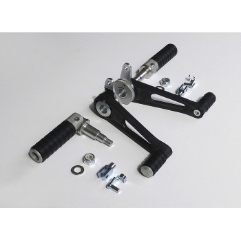 NEUF KIT COMMANDES RECULLEES NEUF CAFE RACER / FOOTPEGS / TRASEIRO CONTROL
