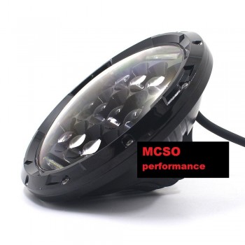 PHARE AVANT LED NEUF TYPE CAFE RACER METAL 