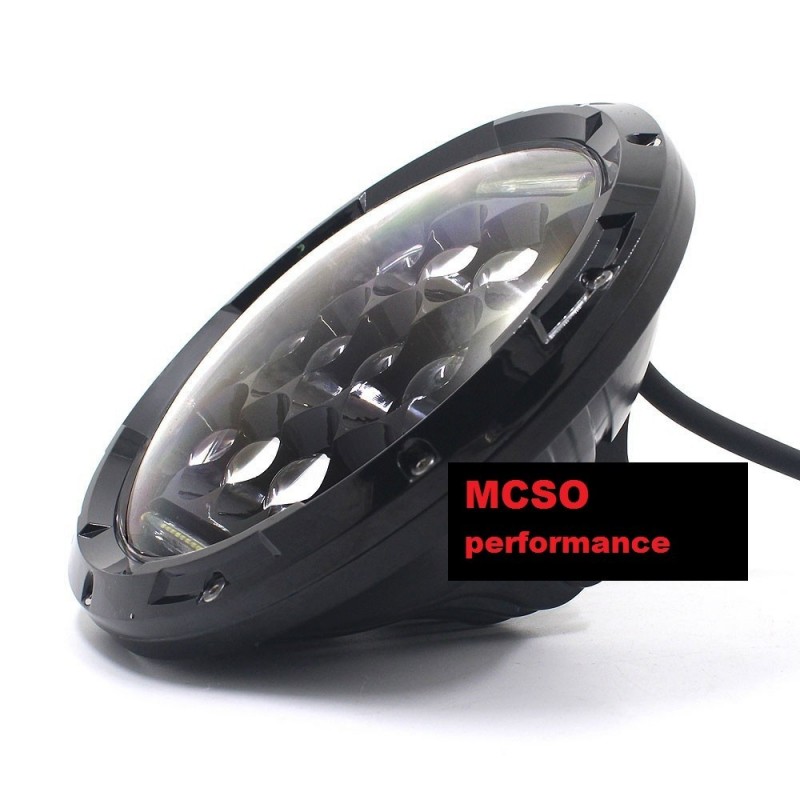 PHARE AVANT LED NEUF TYPE CAFE RACER METAL 