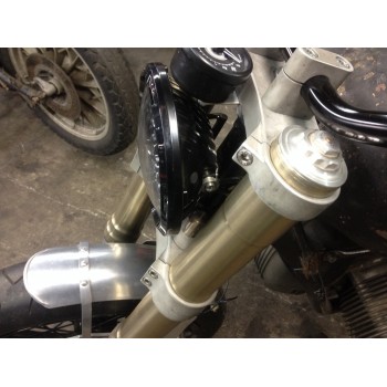 PHARE AVANT LED NEUF TYPE CAFE RACER METAL 